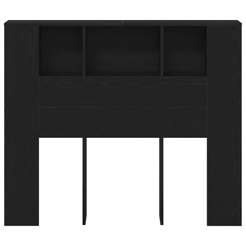 vidaXL Headboard Cabinet Black Oak 120x19x104,5 cm Engineered Wood