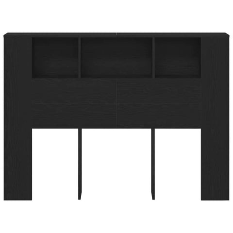vidaXL Headboard Cabinet Black oak 140 x 19 x 104.5 cm Engineered wood