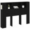 vidaXL Headboard Cabinet Black oak 140 x 19 x 104.5 cm Engineered wood
