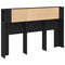 vidaXL Headboard Cabinet Black oak 160 x 19 x 104.5 cm Engineered wood