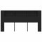 vidaXL Headboard Cabinet with Storage Black oak 200 x 18,5 x 104,5 cm