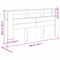 vidaXL Headboard Cabinet with Storage Black oak 200 x 18,5 x 104,5 cm