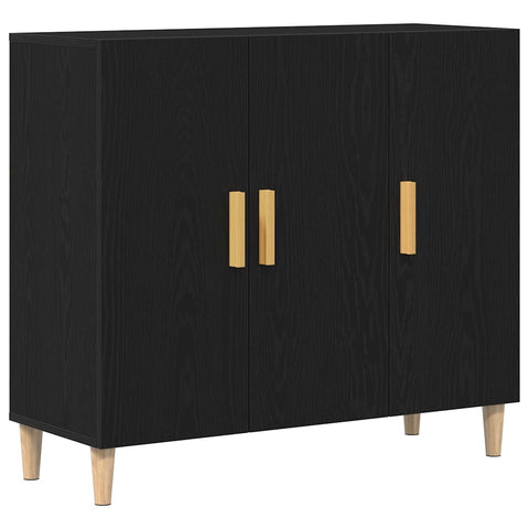 vidaXL Sideboard Black 90 x 34 x 80 cm Engineered wood