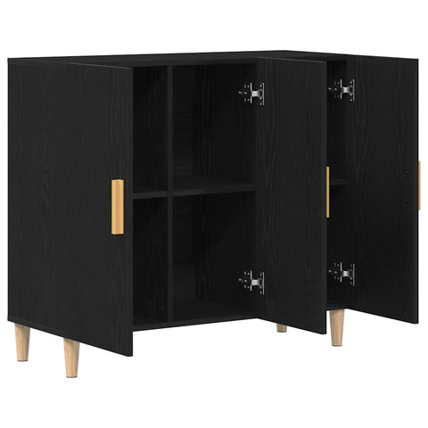 vidaXL Sideboard Black 90 x 34 x 80 cm Engineered wood