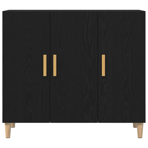 vidaXL Sideboard Black 90 x 34 x 80 cm Engineered wood