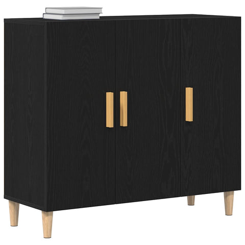 vidaXL Sideboard Black 90 x 34 x 80 cm Engineered wood