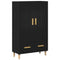 vidaXL Highboard with Drawer Black 70 x 31 x 115 cm Engineered wood
