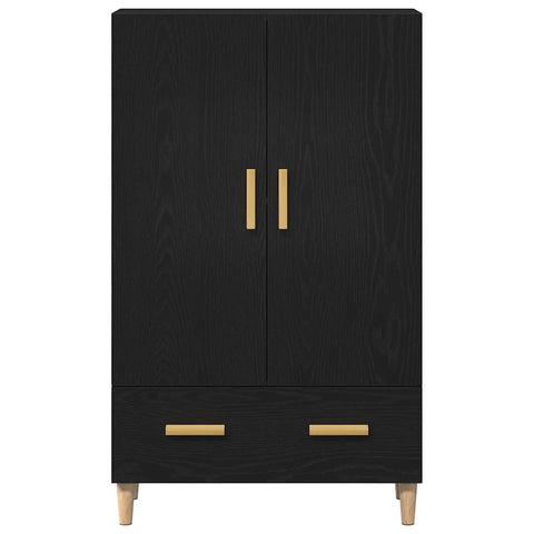vidaXL Highboard with Drawer Black 70 x 31 x 115 cm Engineered wood