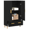 vidaXL Highboard with Drawer Black 70 x 31 x 115 cm Engineered wood