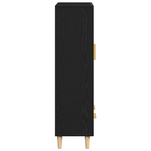vidaXL Highboard with Drawer Black 70 x 31 x 115 cm Engineered wood