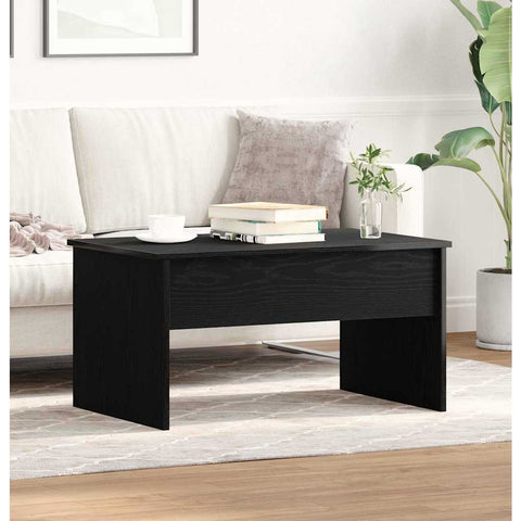 vidaXL Black Oak Coffee Table - 80 x 50.5 x 41.5 cm, Made from Engineered Wood