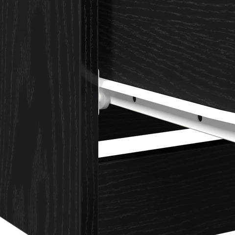 vidaXL Bedside Cabinet Black oak 40 x 65 x 65 cm Engineered wood