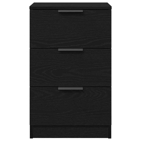 vidaXL Bedside Cabinet Black oak 40 x 65 x 65 cm Engineered wood