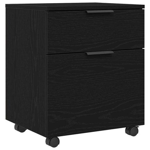 vidaXL File Cabinet Black oak 45 x 38 x 54 cm Engineered wood
