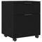 vidaXL File Cabinet Black oak 45 x 38 x 54 cm Engineered wood