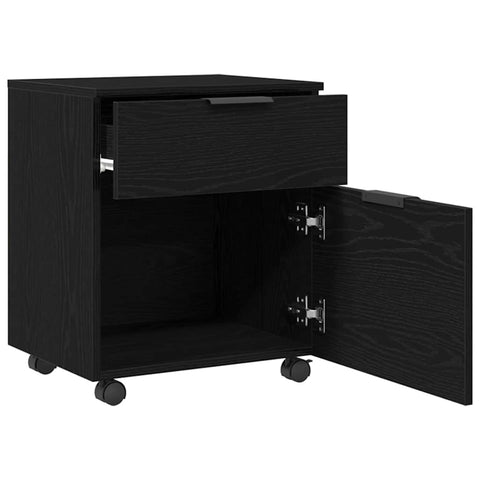 vidaXL File Cabinet Black oak 45 x 38 x 54 cm Engineered wood