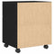 vidaXL File Cabinet Black oak 45 x 38 x 54 cm Engineered wood