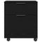 vidaXL File Cabinet Black oak 45 x 38 x 54 cm Engineered wood