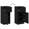 vidaXL Sideboard with Drawer Black oak 30 x 30 x 70 cm Engineered wood