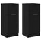vidaXL Sideboards 2 pcs Black oak 30 x 30 x 70 cm Engineered wood