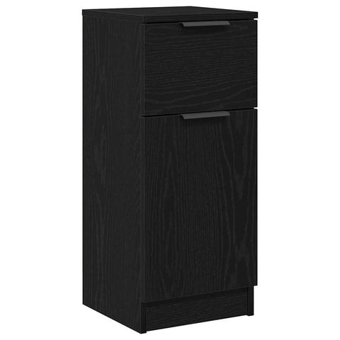 vidaXL Sideboards 2 pcs Black oak 30 x 30 x 70 cm Engineered wood