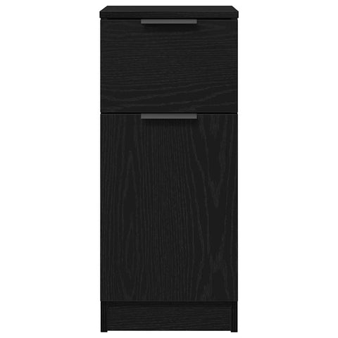 vidaXL Sideboards 2 pcs Black oak 30 x 30 x 70 cm Engineered wood