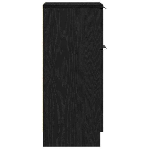 vidaXL Sideboards 2 pcs Black oak 30 x 30 x 70 cm Engineered wood