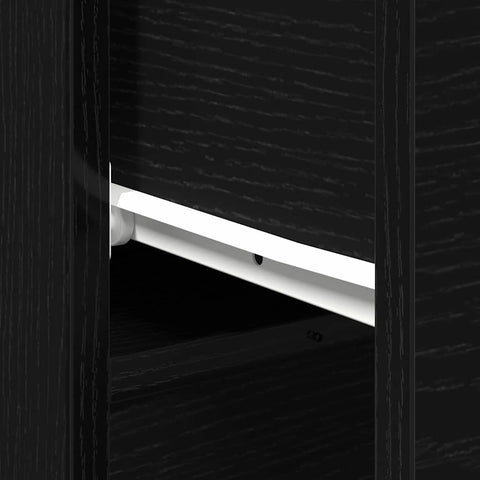 vidaXL Sideboard with Drawer Black oak 30 x 30 x 70 cm Engineered wood