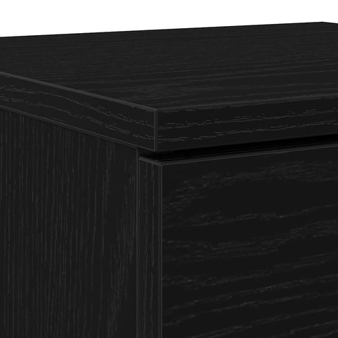 vidaXL Sideboard with Drawer Black oak 30 x 30 x 70 cm Engineered wood