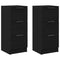 vidaXL Sideboards 2 pcs Black oak 30 x 30 x 70 cm Engineered wood