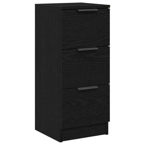 vidaXL Sideboards 2 pcs Black oak 30 x 30 x 70 cm Engineered wood
