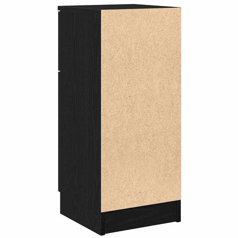 vidaXL Sideboards 2 pcs Black oak 30 x 30 x 70 cm Engineered wood