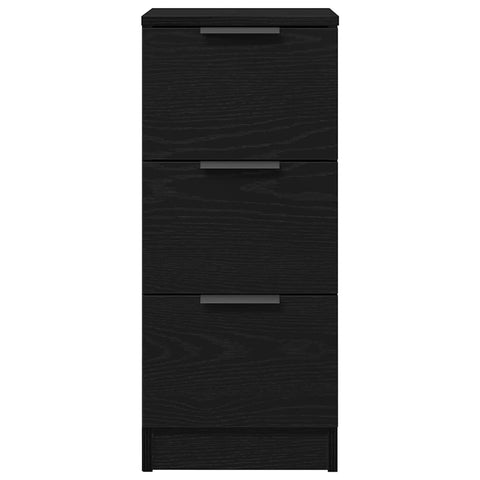 vidaXL Sideboards 2 pcs Black oak 30 x 30 x 70 cm Engineered wood