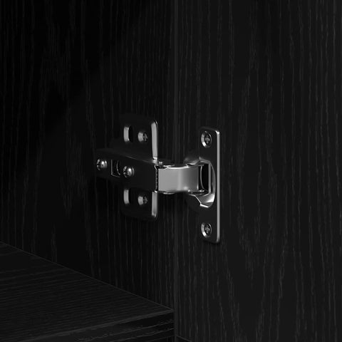 vidaXL Shoe Cabinet Black oak 29.5 x 35 x 70 cm Engineered wood