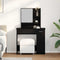 vidaXL Dressing Table Black oak 86.5 x 35 x 136 cm Engineered Wood