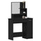 vidaXL Dressing Table Black oak 86.5 x 35 x 136 cm Engineered Wood