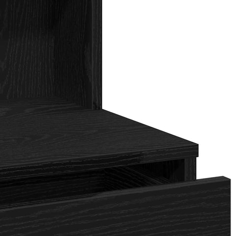 vidaXL Dressing Table Black oak 74.5 x 40 x 141 cm Engineered Wood