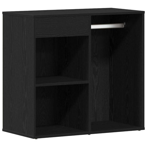 vidaXL Cosmetic Cabinet Black oak 80 x 40 x 75 cm Engineered wood