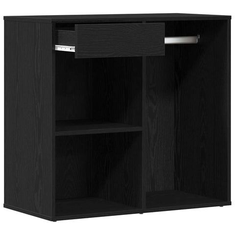 vidaXL Cosmetic Cabinet Black oak 80 x 40 x 75 cm Engineered wood