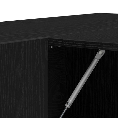 vidaXL Hallway Cabinet Black oak 97.5 x 37 x 99 cm Engineered wood