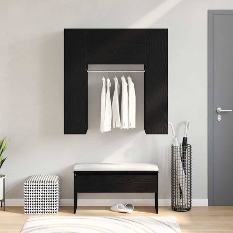 vidaXL Hallway Cabinet Black oak 97.5 x 37 x 99 cm Engineered wood