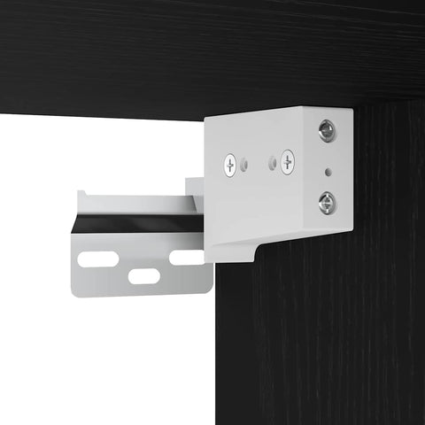vidaXL Hanging Wall Cabinet Wall-mounted Black Oak 69.5 x 32.5 x 90 cm