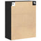 vidaXL Hanging Wall Cabinet Wall-mounted Black Oak 69.5 x 32.5 x 90 cm