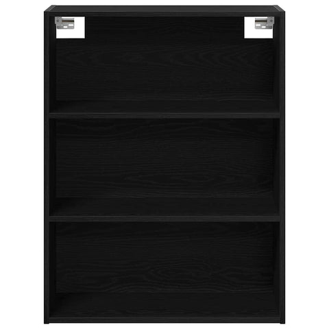 vidaXL Hanging Wall Cabinet Wall-mounted Black Oak 69.5 x 32.5 x 90 cm