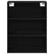 vidaXL Hanging Wall Cabinet Wall-mounted Black Oak 69.5 x 32.5 x 90 cm