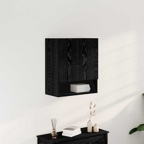 vidaXL Wall Cabinet Black oak 60 x 30 x 70 cm Engineered Wood