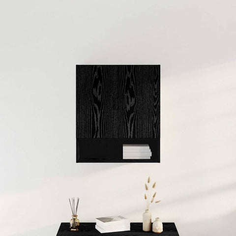 vidaXL Wall Cabinet Black oak 60 x 30 x 70 cm Engineered Wood