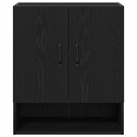 vidaXL Wall Cabinet Black oak 60 x 30 x 70 cm Engineered Wood