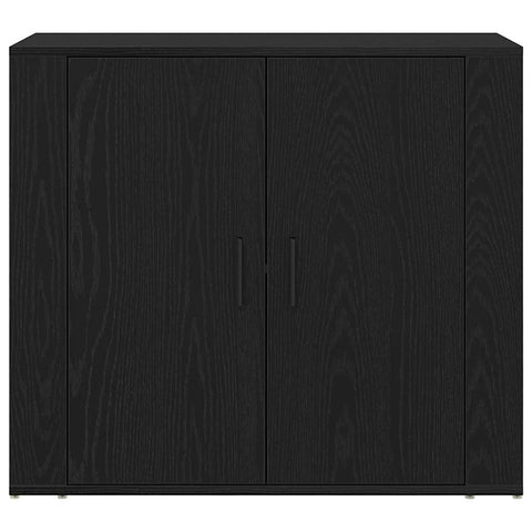 vidaXL Sideboard Black Oak 80 x 33 x 70 cm Engineered Wood