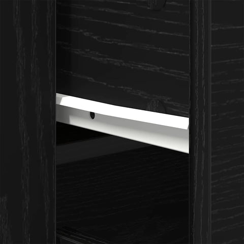 vidaXL Sideboard with Drawer Black Oak 80 x 33 x 70 cm Engineered wood